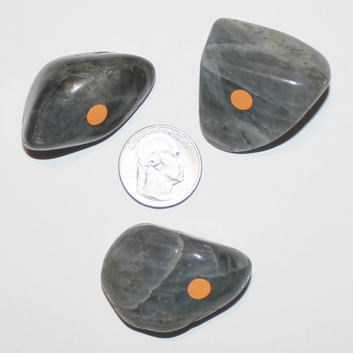 Labradorite Tumbled - 4 XLarge (Orange Dot)